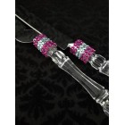 Cake Knife and Server Set with Rhinestones Design All Occasions Wedding Sweet 16 Birthday